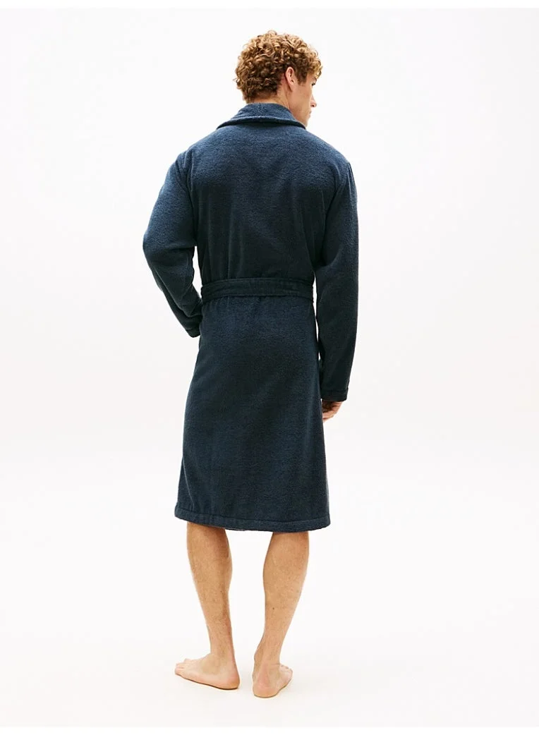 TOMMY HILFIGER Navy Blazer Cotton Towelling Bathrobe for Men | Best Price UAE
